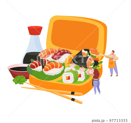 Sushi Flat Composition Sushi Flat Composition 97713355