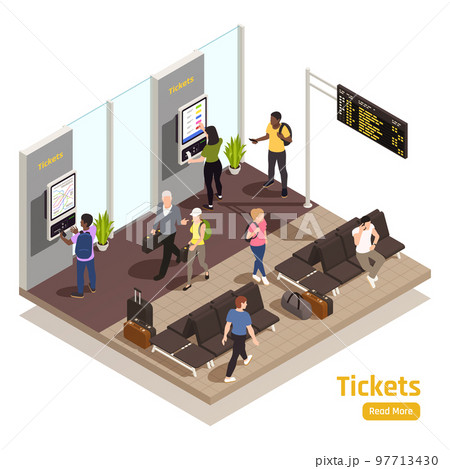 People Interfaces Isometric Composition 97713430