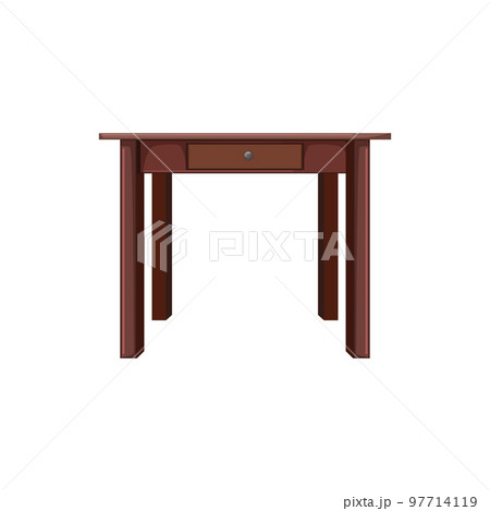 old wood table cartoon vector illustration 97714119