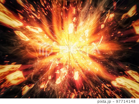 火炎が爆発する抽象的な背景 火炎が爆発する抽象的な背景 97714148