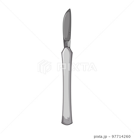 metal scalpel surgery cartoon vector illustration 97714260