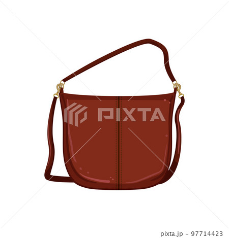 stylish leather bag women cartoon vector illustration 97714423