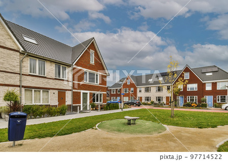 some houses that are in the same location, and one is on the other side of the house with no windows 97714522