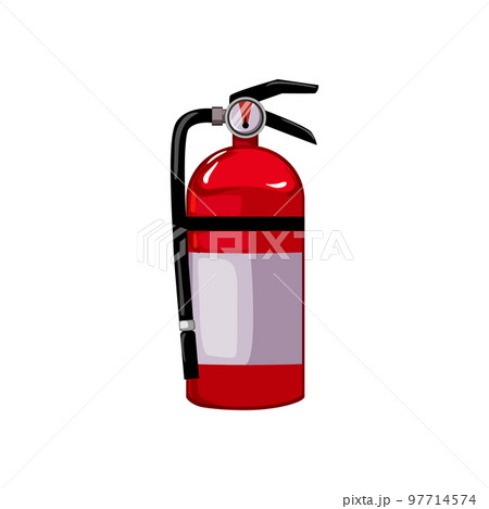 protection fire extinguisher cartoon vector illustration 97714574