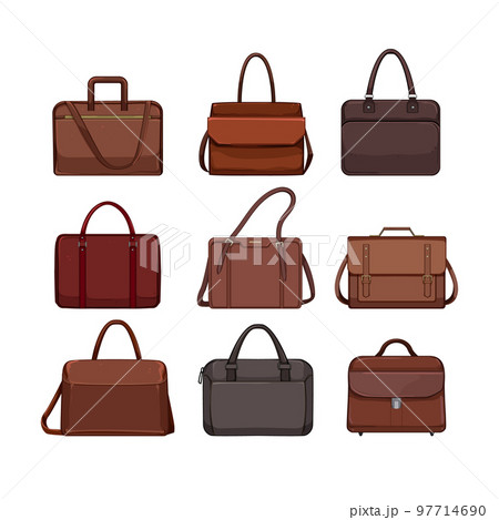 business bag set cartoon vector illustration 97714690