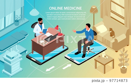 Online Medicine Horizontal Background 97714873