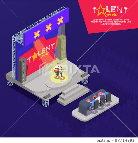 Isometric Talent Show Composition Isometric Talent Show Composition 97714893