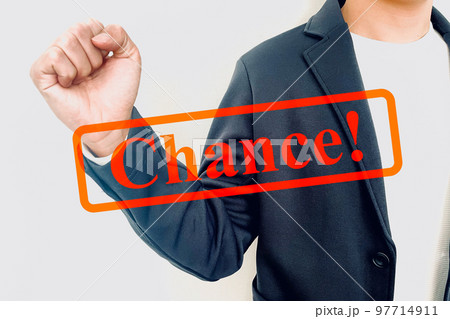 ビジネスチャンスをつかむ男性 97714911