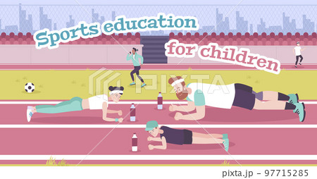 Parenting In Sports Flat Background Parenting In Sports Flat Background 97715285