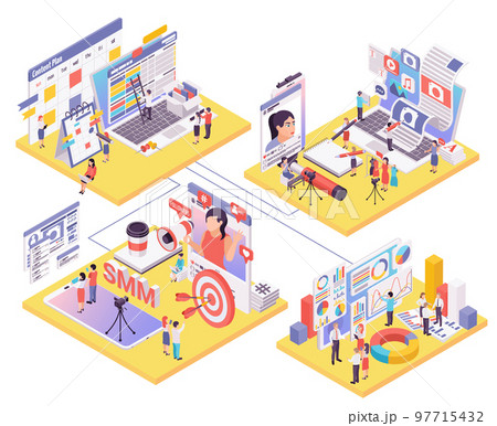 Blogging Vlogging Isometric Compositions Blogging Vlogging Isometric Compositions 97715432