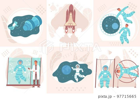 Flat Astronauts Design Concept Flat Astronauts Design Concept 97715665