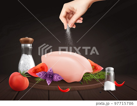 Salt On Meat Composition Salt On Meat Composition 97715786