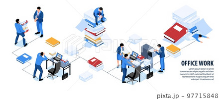 Unorganized Office Work Infographics 97715848