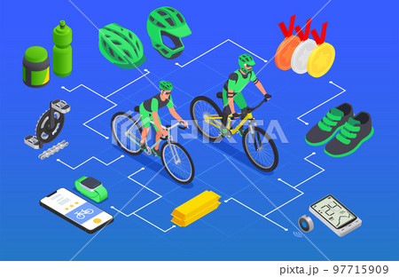 Sport Cycling Flowchart Composition 97715909