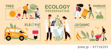 Ecology Flat Infographics Ecology Flat Infographics 97716205