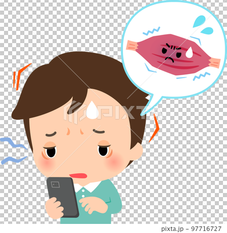 過度用眼、頭部肌肉僵硬的男人 過度用眼、頭部肌肉僵硬的男人 97716727