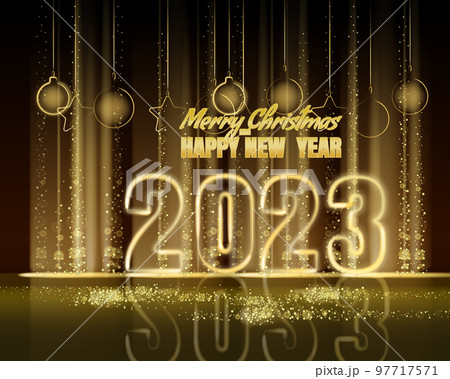 Merry christmas and happy new year 2023 greeting Vector Image