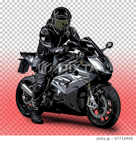 摩托車摩托車騎手剪影機車男 97718488