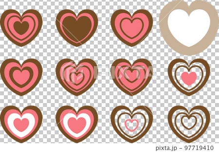 Heart set with white heart 97719410
