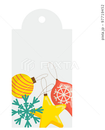 christmas sale tag stickers , winter holiday label vector illustration isolated on white. New year and xmas season design paper card 97719452