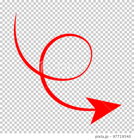 Down arrow with a twist 97719540