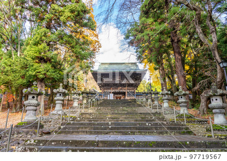 仙台東照宮 随身門 扁額 銀杏 石段 仙台東照宮 随身門 扁額 銀杏 石段 97719567