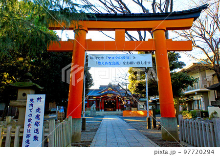 【東京】冬の品川　旗岡八幡神社 97720294
