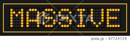 Orange color led banner in word massive on black background 97724729