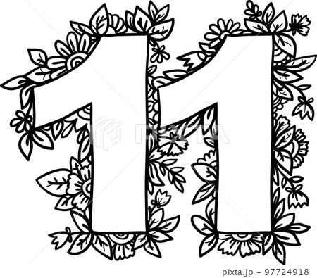 Number 11, vector design element 97724918