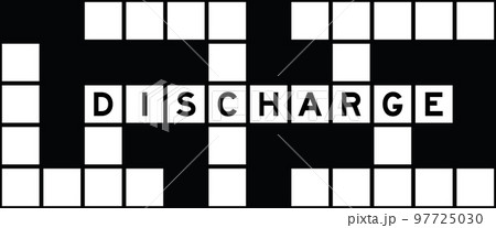 Alphabet letter in word discharge on crossword puzzle background Alphabet letter in word discharge on crossword puzzle background 97725030