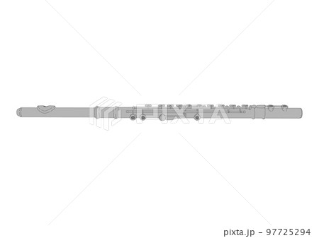 シンプルでリアルなフルートのリアルイラスト素材 97725294