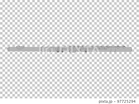 シンプルでリアルなフルートのリアルイラスト素材 97725294