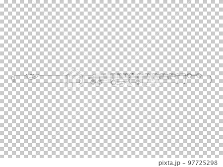簡單逼真的長笛黑白線描插畫素材 97725298