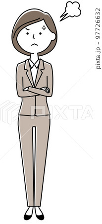 怒るスーツの女性 97726632