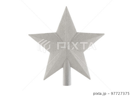Christmas tree topper star isolated on white background with clipping path 97727375