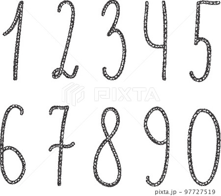 Numbers set, vector Numbers set, vector 97727519