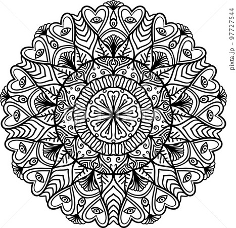 Flower mandala vintage decorative element. Flower mandala vintage decorative element. 97727544