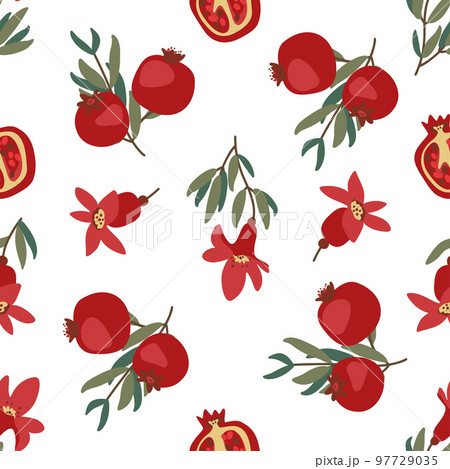 Pattern pomegranate fruit. Background cosmetics 97729035