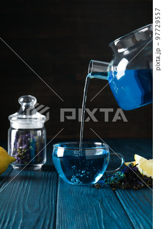 Concept of tasty hot drink, Anchan tea 97729557