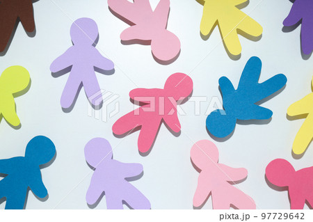 Concept of Diversity, Inclusion and Equality, top view 97729642