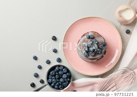 Concept of sweet food, chocolate pancakes, space for text 97731225