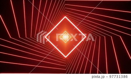 Glowing Red Diagonal Lamp with Diamond Shape Light Background 3D Render Glowing Red Diagonal Lamp with Diamond Shape Light Background 3D Render 97731386