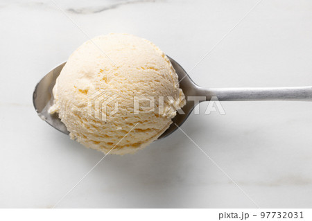 vanilla ice cream ball 97732031