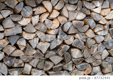 Dry chopped firewood logs Dry chopped firewood logs 97732445