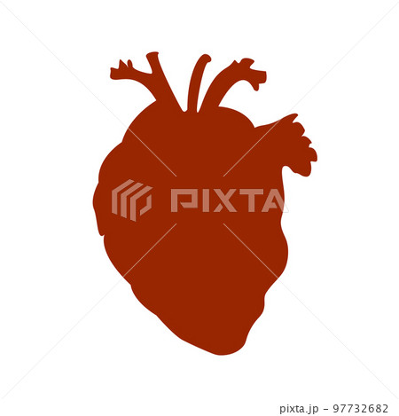 Heart a real shape illustration style shapeのイラスト素材 [97732682] - PIXTA