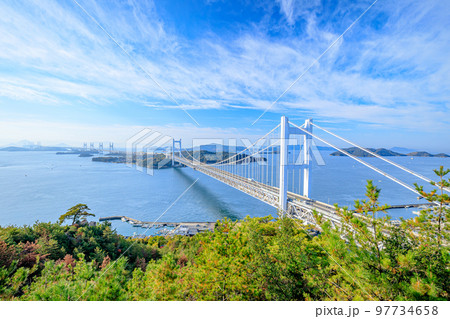 秋の瀬戸大橋 鷲羽山展望台 岡山県倉敷市 秋の瀬戸大橋 鷲羽山展望台 岡山県倉敷市 97734658