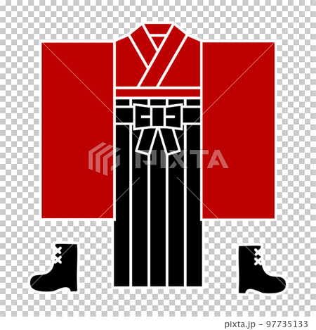 Vector kimono icon New Year graduation ceremony hakama kimono 97735133