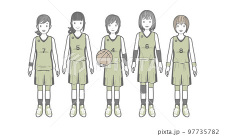 バスケットボール選手のベクターイラスト 97735782