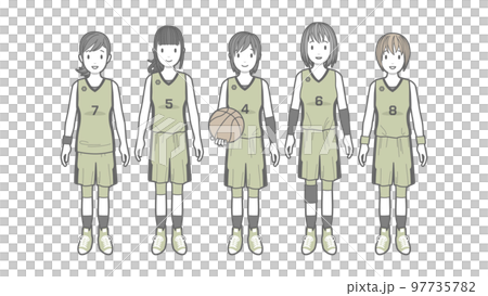 バスケットボール選手のベクターイラスト 97735782