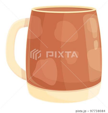 Sweet cold coffee icon cartoon vector. Latte cup. Ice cubes 97738084